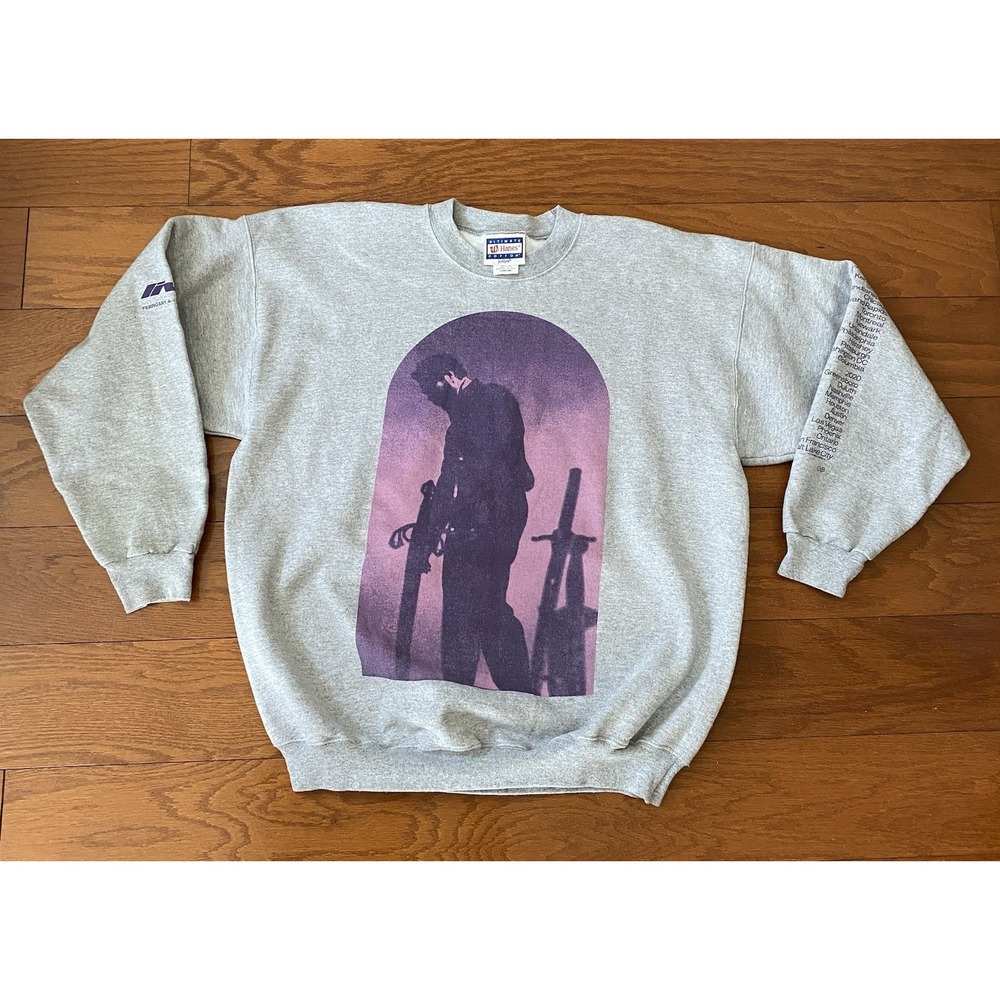 Post Malone Sweatshirt Hollywood Is Bleeding Tour 2020 Gray Oversized Sz Large L